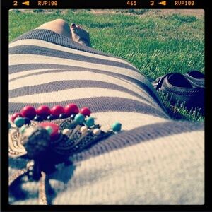 Striped Turtleneck Sweater Dress 50% wool